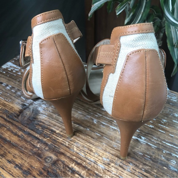 Calvin Klein Size 11 Zahara Linen and Calf-leather Sandal - Picture 4 of 6